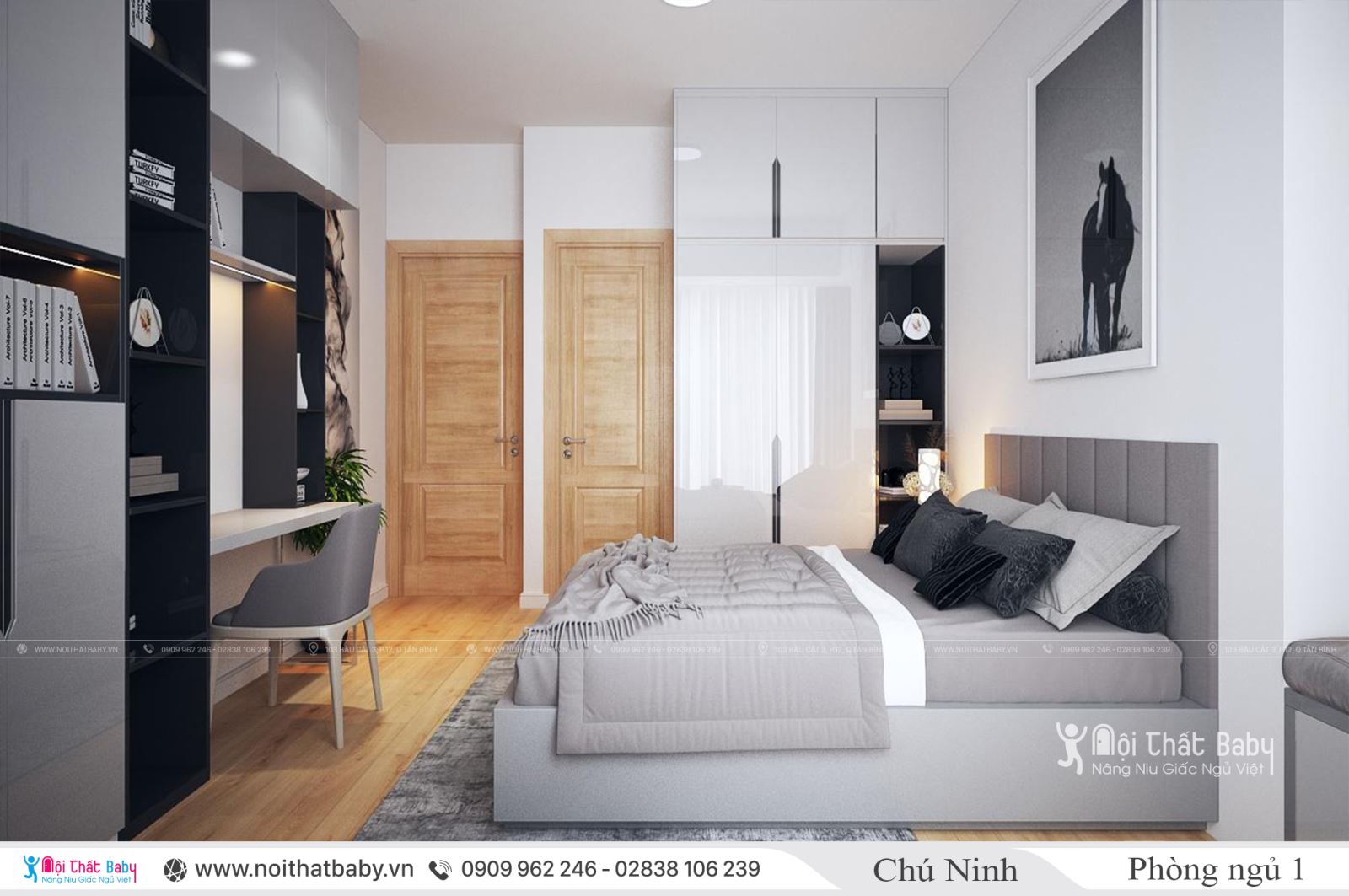 Thiết kế nội thất nguyên căn hiện đại tại Emerald Celadon City 104m2